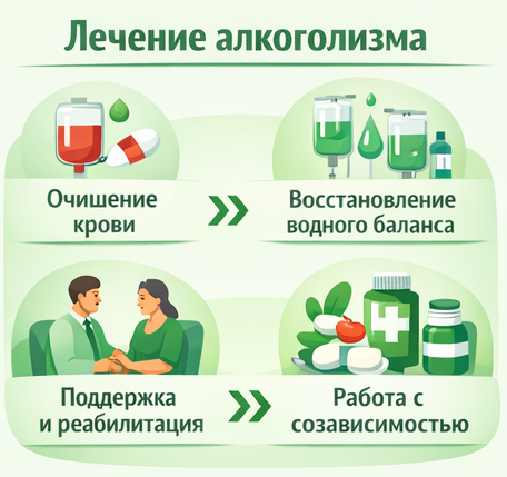 лечение алкоголизма в Пласте этапы